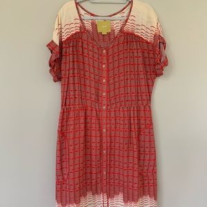 Anthropologie Maeve Veronia Shirtdress XL